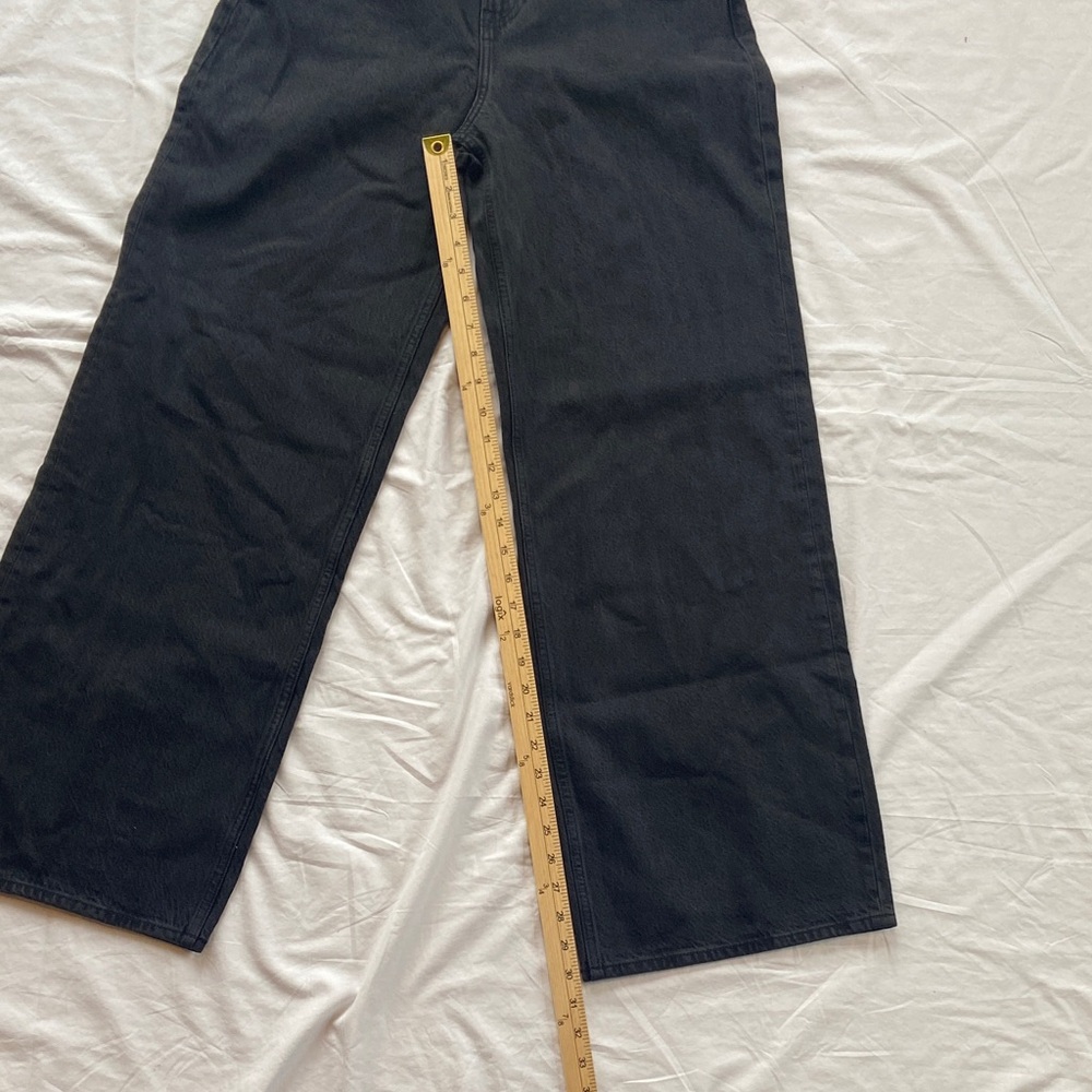 Abercrombie & Fitch Curve Love High Rise Wide Leg Jeans Womens Size 25 Long NWT - Picture 6 of 9